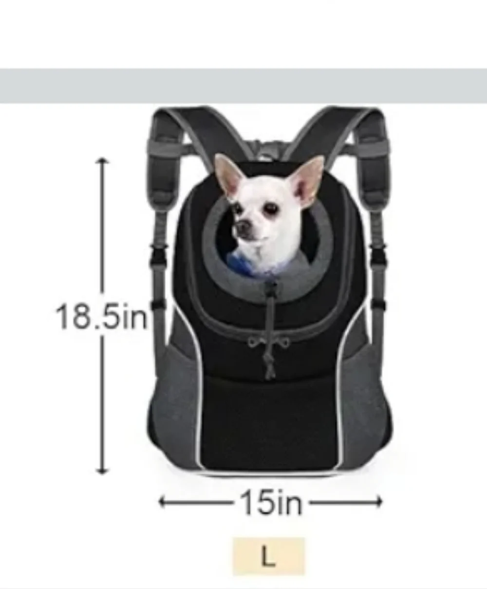 Mesh Pet Carrier Backpack - Black and Gray Large 10 -14 Lbs